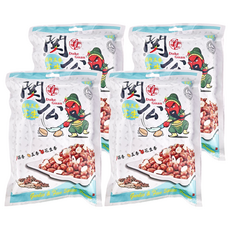 關公麻辣花生 蒜片五香花生, 100g, 4袋