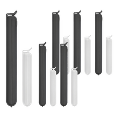 comet 時尚封口夾組 特大(19 x 2 x 2.1cm) 6個 + 大(13.2 x 2 x 2.1cm) 6個, 灰色，白色, 1組