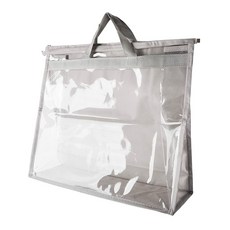 透明包包防塵收納袋 灰色, L, 2個裝, 1組