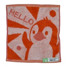 DASING 達興 HELLO緹花小方巾 22cm x 24cm 100%棉, 企鵝, 1條