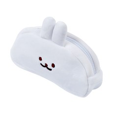 POPO FANCY Hamchi臉部造型筆袋, 白色, 1個