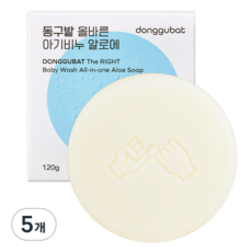 동구밭 올바른 아기비누 알로에, 100g, 5개
