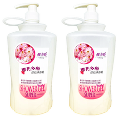麗美盛 沐浴乳 櫻花多酚, 1.8L, 2瓶