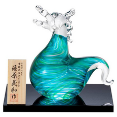 津輕2024龍年限定青龍開運飾品-日本製手工玻璃擺件