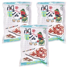 關公麻辣花生 蒜片五香花生, 100g, 3袋