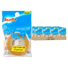 Scalla 多用途玻璃紙膠帶補充包 12mm x 30m, 透明, 12個
