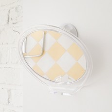 홈글림 아텍스 강력흡착 김서림방지 360도회전 면도거울, 투명