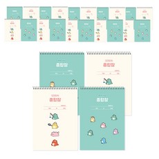 POPO FANCY 2000 犀牛簡約綜合筆記本, 24個, 象牙白 + 薄荷綠