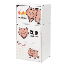 TOY STORY 玩具總動員 木門三層櫃, 火腿豬