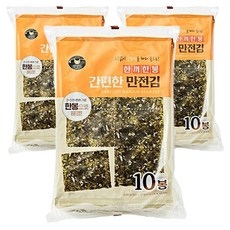 만전김 한끼한봉 간편한 김 10p, 120g, 3개