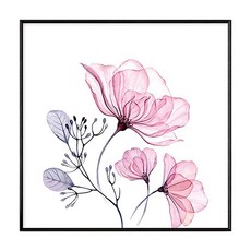 花香粉調 掛畫, 黑色框