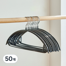 BOC 防肩角無痕防滑半圓衣架, 黑色, 50個