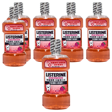 LISTERINE 李施德霖 兒童漱口水, 含氟防蛀 清新莓果味, 500ml, 6瓶