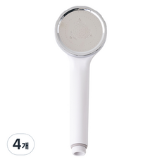 PureCell 強力水壓上升浴室蓮蓬頭, 啞光白, 4個