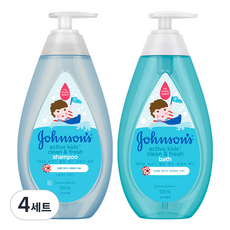 Johnson's 嬌生 活力清新洗髮露 500ml+沐浴露 500ml, 4套
