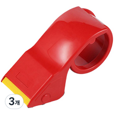 블랙스완 스텐락 테이프 커터, 3개, 레드