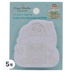 三麗鷗 大耳狗喜拿 蠟筆小新 杯子設計便利貼, 5個, 50張, 薄荷綠