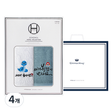 송월타월 2025 을사년 뱀자수 세면타올 150g 30수 면사 + 쇼핑백, 랜덤발송, 4개