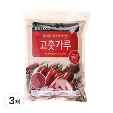 베스트코 고춧가루 굵은, 3개, 1kg