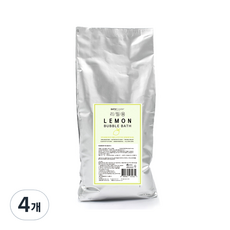 바스참 사해소금 버블바스 거품 입욕제 레몬 리필용, 1kg, 4개
