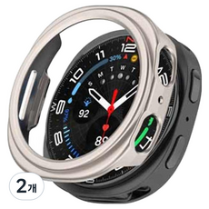 TEN BRIDGE Galaxy Watch 8 / 8 Classic / 8 Ultra 2 PC硬殼防撞保護殼, 星光米色, 2個