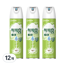 해피홈 에어로솔 수성 모기퇴치제 가든향, 12개, 500ml