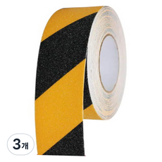 파리박사 논슬립 미끄럼방지 테이프, 3개, 블랙 + 옐로우