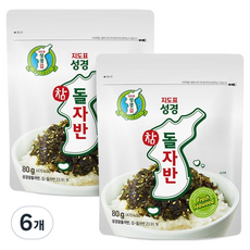 지도표성경 참돌자반 김, 80g, 6개