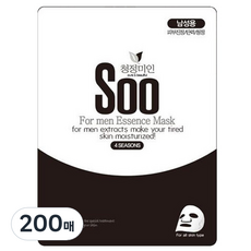 청정미인 에센스 남성용 마스크팩, 23g, 200개