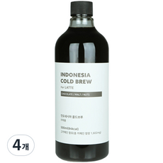 커피플랜트 인도네시아 콜드브루 커피, 500ml, 4개, 1개