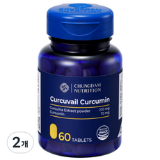청담뉴트리션 커큐베일 커큐민, 60정, 2개