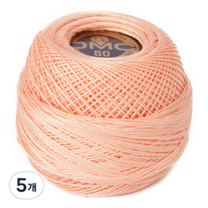 DMC 19號線 80編織刺繡蕾絲線, 編號 353, 5個