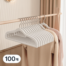 solve living 防滑耐用高級型衣架, 白色, 100個