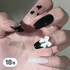 Ando 甜美可愛美甲片組, 18個, 25