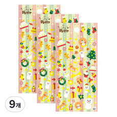Petit 聖誕快樂造型貼紙, 混合顏色, 9個