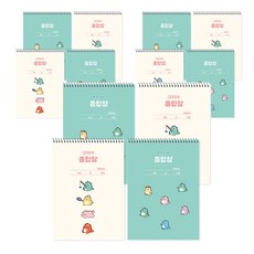 POPO FANCY 2000 犀牛簡約綜合筆記本, 12個, 象牙白 + 薄荷綠