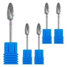 Barna 金屬卸甲磨頭 No.02 銀色鎢鋼 B型, 5個, 銀色