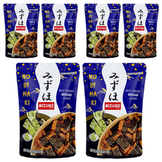 海苔米果 芥末風味, 6包, 55g