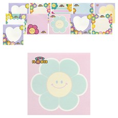 PINKFOOT 2000 Happy Flower可愛無痕便利貼 8種組, 隨機出貨, 12個
