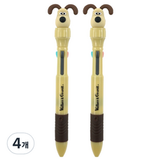 PINKFOOT W G 酷狗公仔4色旋轉原子筆 0.5mm, 4個, 米色