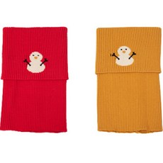 JOY MULTI 男孩童雪人造型圍脖 2入
