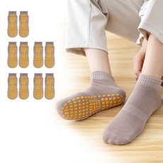 Edelin 防滑踝襪, 5個, 卡其色