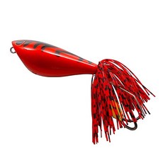 An Lure 跳蛙國王多蔓 浮水假餌 泰國手工木製路亞 Jump King 5.5公分, 斑紋紅, 1個