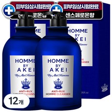 AKei. 涼爽男性私密處清潔露, 12瓶, 550ml