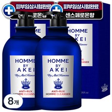 AKei. 涼爽男性私密處清潔露, 8瓶, 550ml