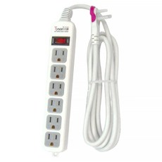 Tyson 太順電業 1切6座3P延長線 TS-316AS 高耐熱防火機身 一體成型電路設計, 252.5mm, 白色, 1個