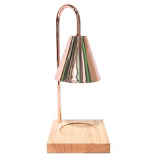 原木融蠟燈 定時+調光款 玫瑰金原木, 金屬+原木材質, 穩固底座 靜音防滑, 1個