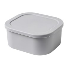 Kitchen Factory 粉彩色系列 方形矽膠保鮮盒, 灰色 500ml, 1個