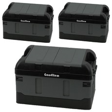 굿아이템 폴딩 리빙박스 40L 하이커버, 그레이블랙, 3개