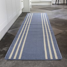 Sina&Somo Banda Stripe系列 長型地墊, 藍灰色
